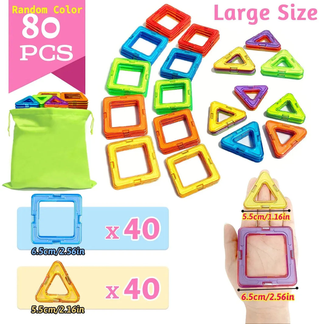 Magnetic Blocks Building Set for Toddlers Educational Toy