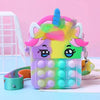 Girls Silicone Unicorn Messenger Bag Coin Purse | Cute Decompression Pop Fidget Toys for Children - Kidzy Market