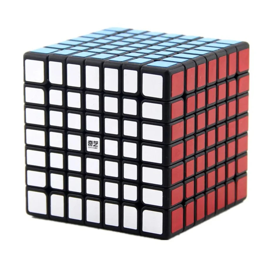 QIYI Speed Magic Cube 3x3x3, 4x4x4, 5x5x5 Puzzle with Black Stickers, Educational Learning Cubo Magico Toy for Kids