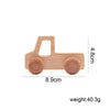 Beech Wood Cartoon Van Wooden Car Blocks - Montessori Educational Baby & Toddler Teether Gift