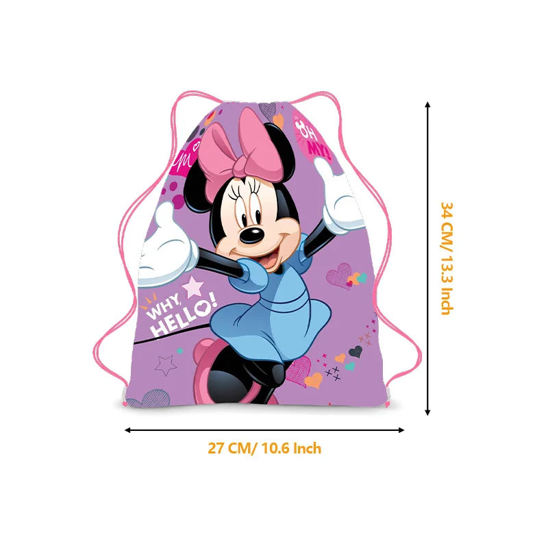 Disney Mickey & Minnie Children Drawstring Bag – Cartoon Anime Backpack, School Bag for Kids, Birthday & Christmas Gifts - Kidzy Market