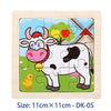 11cm (4.33in) Kids Wooden Jigsaw Puzzle – Cartoon Animal and Vehicle Montessori Educational Toy