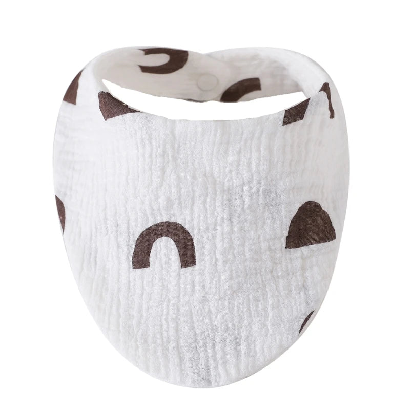 Organic Cotton Baby Bibs | Muslin Scarf Bandana Burp Cloth for Boys & Girls | Absorbent Triangle Gauze Feeding Bibs - Kidzy Market
