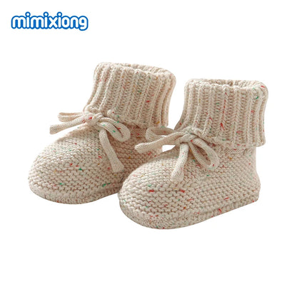 Baby First Walkers – Breathable Anti-Slip Knitted Booties for Newborn Boys & Girls, 0-18M Unisex Prewalkers