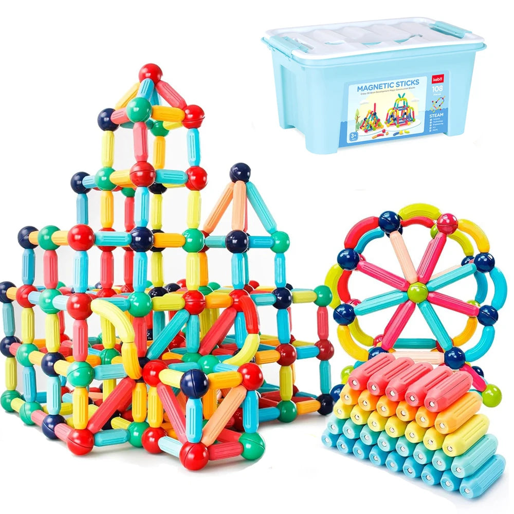 Magnetic Sticks Building Blocks Montessori Educational Toy
