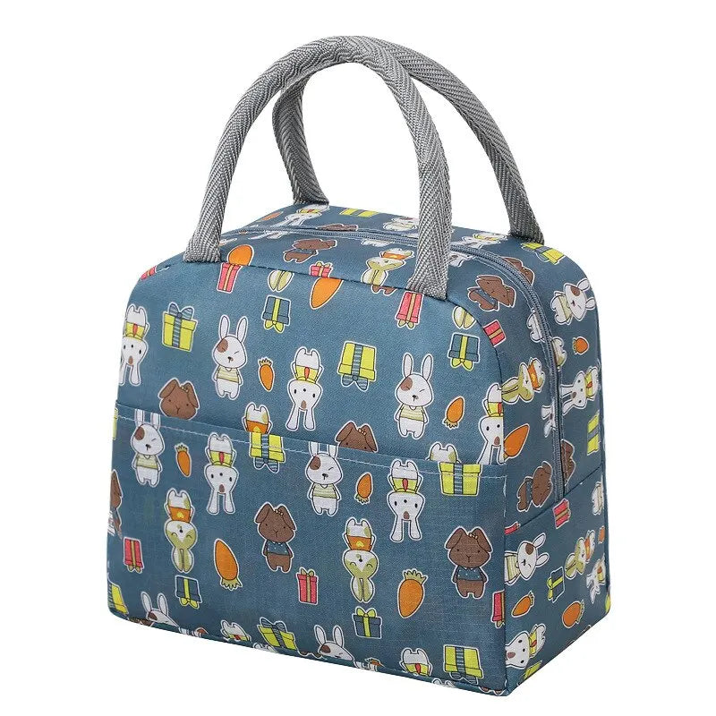 Cartoon Lunch Bag Portable Insulated Thermal Heat Children’s Bento Bag Picnic Tote Kid School Lunch Box Bags Cooler Ice Pack - Kidzy Market