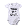 Popular "Mom+Dad=Me" Baby Romper – 100% Cotton Summer Onesie, Newborn Baby Clothes, Unisex Crawling Clothes, Comfortable and Cute