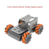 4WD Mecanum Wheel Robot Car Chassis Kit, TT Motor Aluminum Alloy Frame, Smart RC Car Kit for ROS, Programmable DIY Robot Kit