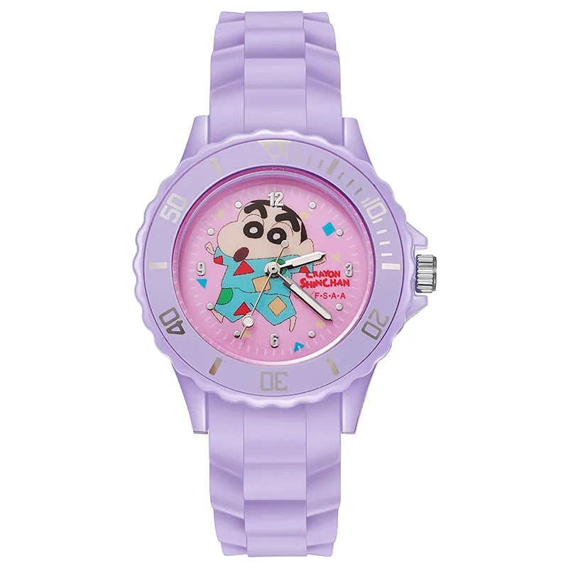 Crayon Shin-Chan Children’s Cartoon Silicone Quartz Watch Women’s Student Watch Birthday Gift