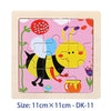 11cm (4.33in) Kids Wooden Jigsaw Puzzle – Cartoon Animal and Vehicle Montessori Educational Toy
