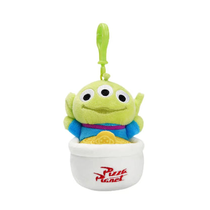 Disney Toy Story Alien Plush Pendant, Cute Kawaii Three-Eyed Backpack Keychain Toy