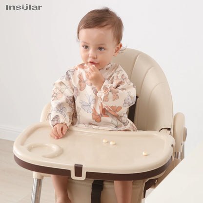 Waterproof Long-Sleeve Baby Bib with Pocket – Full-Cover Feeding Apron for Mess-Free Mealtime - Kidzy Market