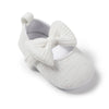 Meckior Spring Autumn Cotton Sole Baby Girl Shoes – Newborn Toddler Bow Love First Walkers Anti-Slip Moccasins