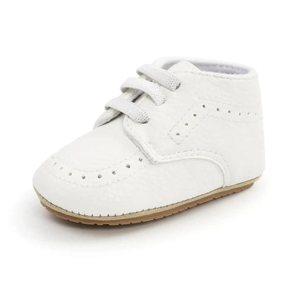 Meckior Four Seasons Baby Shoes PU Leather Newborn Boy Girl Anti-Slip Sneakers First Walkers Crib Shoes