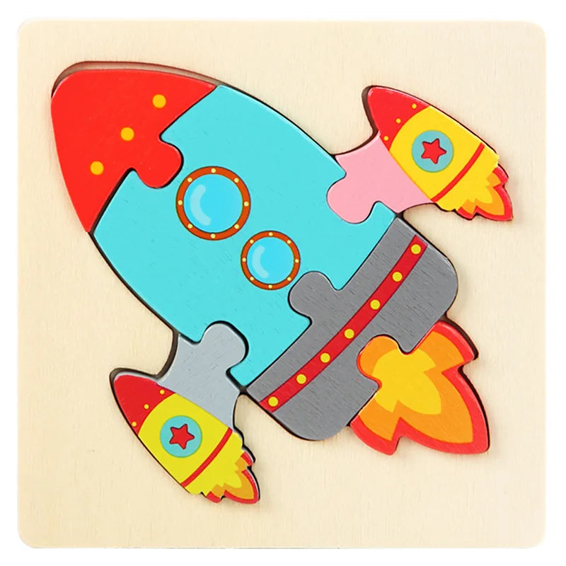 Wooden Montessori Animal Puzzle – Colorful Tangram Educational Toy for Kids