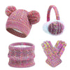 Unisex Kids’ Winter Accessory Set – Warm Hat, Scarf, Gloves & Earmuffs, Comfortable Multipurpose Winter Gear (Ages 3-10)