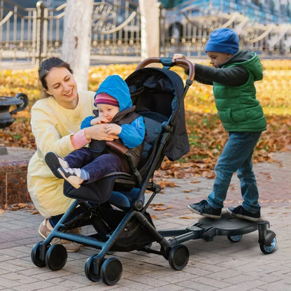 Universal Stroller Step Board Adapter with Seat for Second Child Jogger Twins Scooter Baby Pram Hitchhiker Bumper