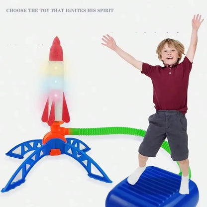 GSF Foam Rocket Launcher with Foldable Stand – Outdoor Jump & Launch Toy with Foam Rockets for Kids, Ages 3+
