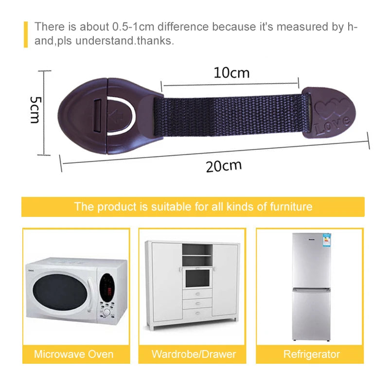 1-20PCS Child Safety Lock Baby Safety Protection Drawer Door Cabinet Lock Plastic Protection Kids Safety Door Lock
