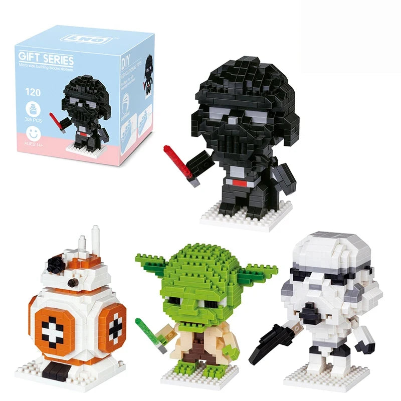 Building Blocks Anime Master Yoda – Cartoon Action Figure Head Assembly Educational Toy for Kids
