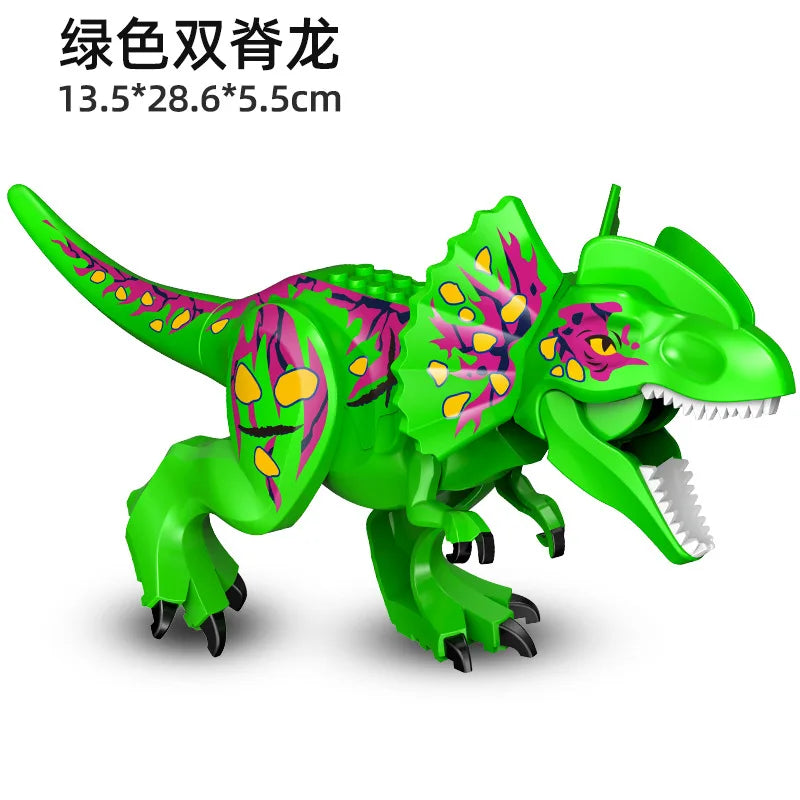 Jurassic World 3 Brutal Raptor Building Blocks – Tyrannosaurus, Indominus, and I-Rex Dinosaur Toy for Kids
