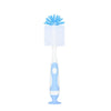 2-in-1 Bristle Bottle Brush with Nipple Brush and Suction Cup, Nylon Baby Bottle and Cup Cleaning Brush for Daily Use