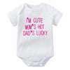 I'm Cute Mom's Hot Dad's Lucky Newborn Bodysuit Baby Girl Boy Clothes Short Sleeve Casual Jumpsuit Playsuit Rompers Outfits