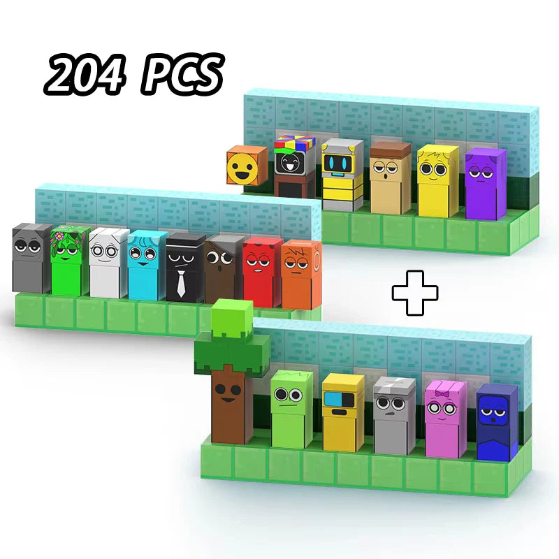 Sprunki Magnetic Building Block Cube Mine World Set for Kids 3+