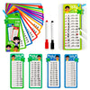 Digital Learning Flash Cards – 15 Cards for Addition, Subtraction, Multiplication, Division, Fractions, and Math Formulas with 2 Erasable Pens, Educational Toy for Kids