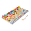 Montessori Wooden Alphabet Busy Board Puzzle - Multicolor Early Learning Toy (Fruits, Animals, Traffic)