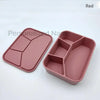 Silicone Lunch Box with 4 Compartments – Leakproof Adult & Children's Lunch Box, Interlayer Food Container for Meals