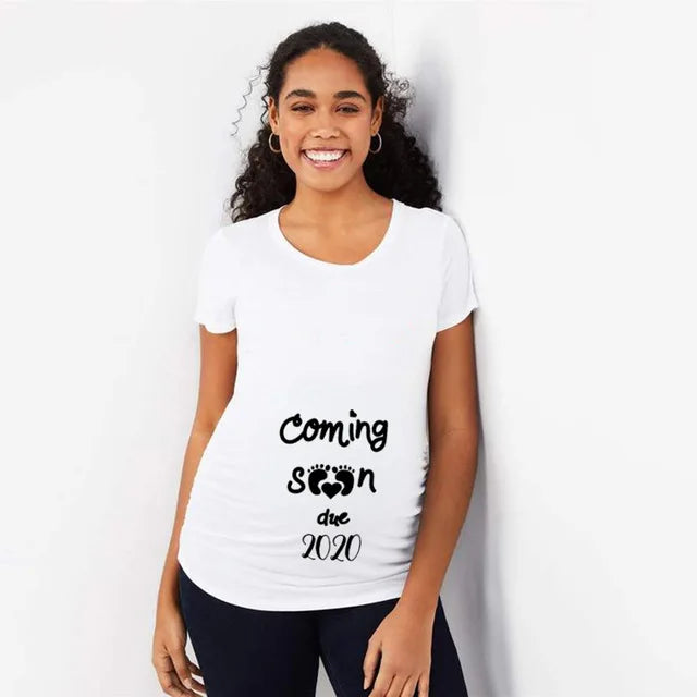 Loading Women Maternity T-Shirt | Short Sleeve Pregnancy Funny Tops | Maternity Clothes | Hot Sale Drop Ship