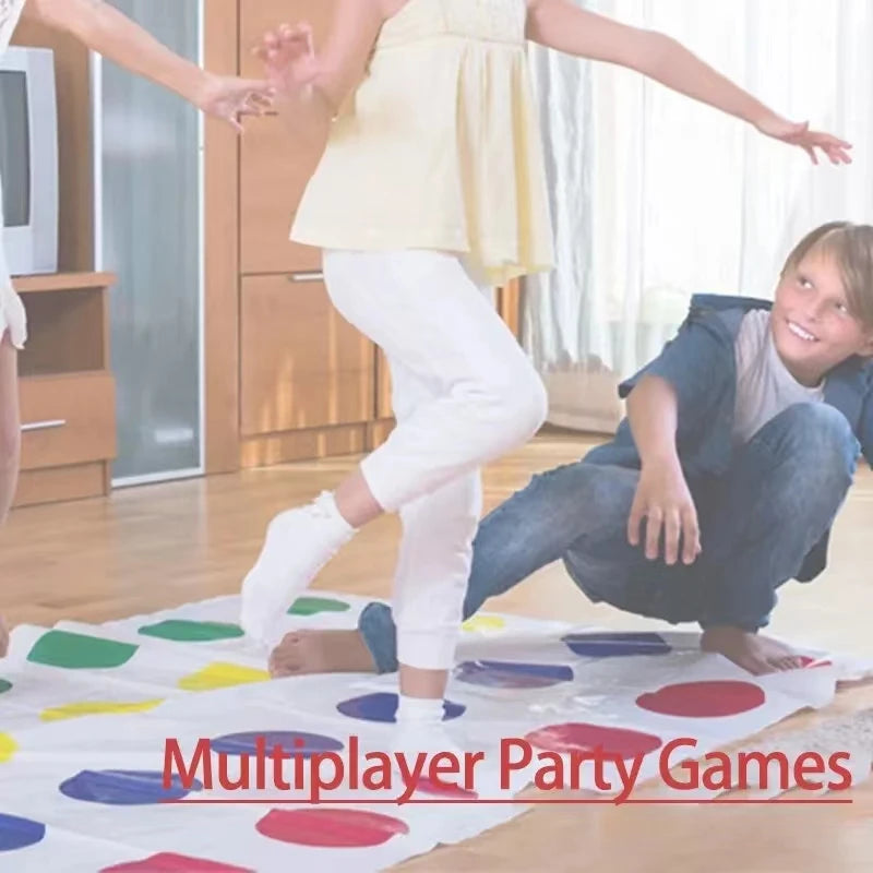 1 Set Twist Game - Funny Kid & Family Body Twist Move Mat - Party Fun Board Game - Family Game