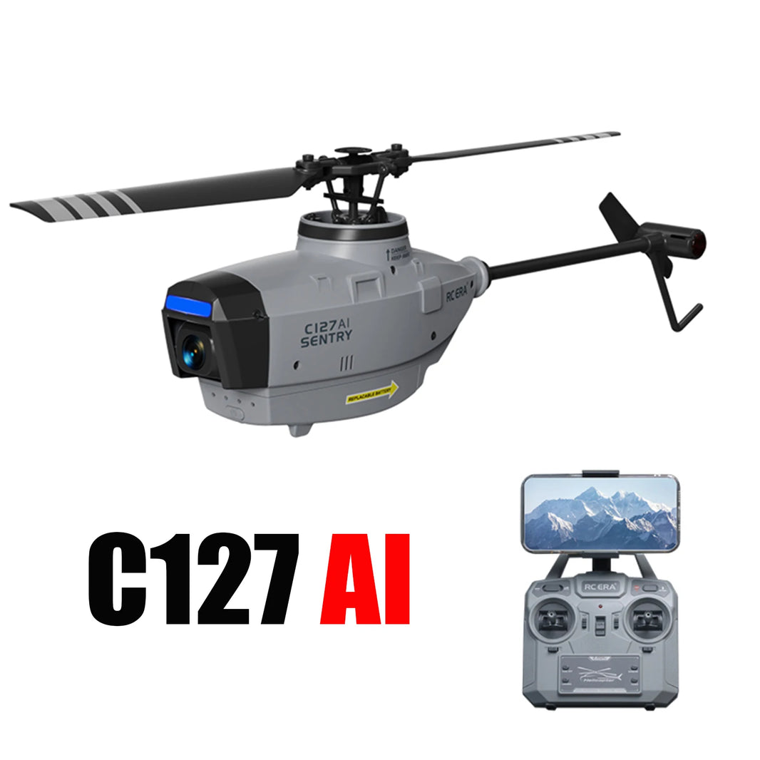 RC ERA C127AI 6-Axis Gyro Flybarless Helicopter – 4CH Remote Control for Adults