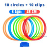 Outdoor Lattice Jump Ring Set – Physical Training Sport Toy with 10 Hoops & 10 Connectors for Kids Park Play