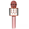 Wireless Bluetooth Karaoke Microphone Speaker 5-in-1 Handheld Rechargeable Mic for Home Party Singing and Meetings