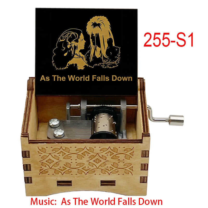 As The World Falls Down Fantasy 18-Note Wooden Music Box New Year Christmas Birthday Gift