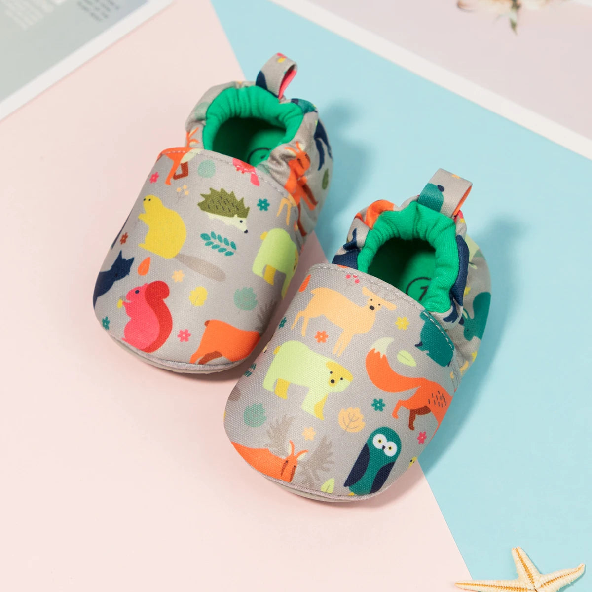 Baby Unisex Cotton Shoes – Cute Animal Bee Anti-Slip Soft Bottom First Walkers for Boys & Girls, Newborn Toddler Crib Shoes