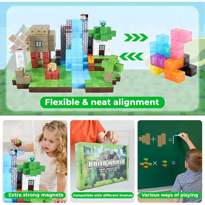 Magnetic Building Blocks Set – Mine World Magic Portal