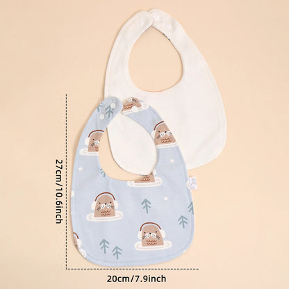 4pcs Soft Cotton Baby Bibs – Adjustable Bandana Burp Cloths for Newborns & Toddlers - Kidzy Market