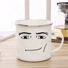 Woman Face Enamel Coffee Mug — Funny Cute Gamer Mug, Birthday & Back-to-School Gift