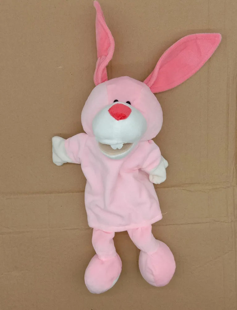 35cm Cartoon Animal Hand Puppets, Lion Elephant Pig Parent-Child Game Toys for Kids