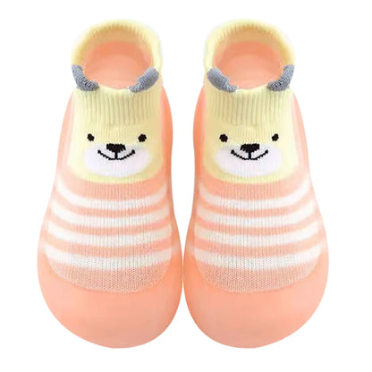 Baby Non-Slip Floor Socks – Animal Pattern Cotton Shoes with Silicone Sole (Breathable & Cute for Toddlers)