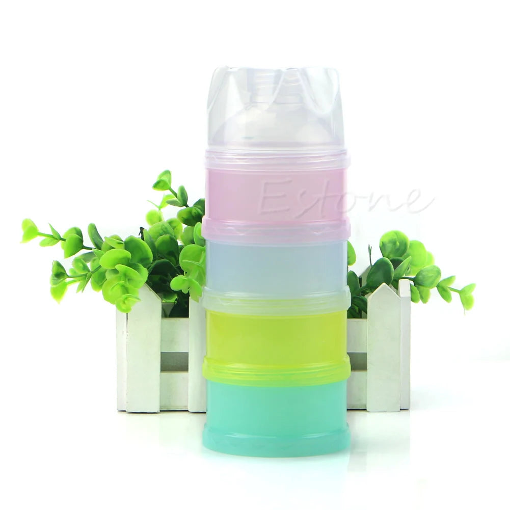 Portable Baby Food Storage Box - BPA Free Formula Dispenser, Cartoon Infant Milk Powder Box, Toddler Snacks Cup Container, Leak-Proof, Eco-Friendly