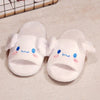 Sanrio Cinnamoroll Plush Slippers with Movable Ears — Kawaii Kuromi & Melody Cotton Indoor Slippers, Unisex Non‑Slip Cozy House Shoes