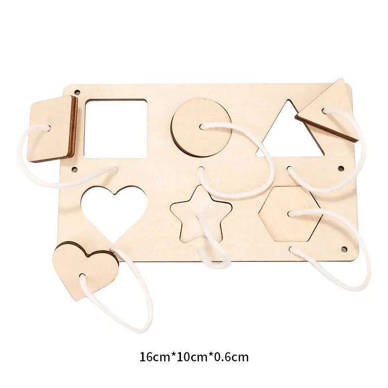 Baby Montessori Wooden Busy Board – Animal, Guinea Pig, Dinosaur, Clock, and Pattern Pairing Educational Toy for Children Gift