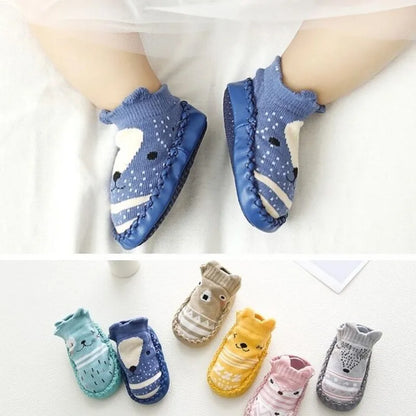 Baby Socks Slippers with Rubber Soles for Infant Newborn Children Anti-Slip Soft Sole Toddler Indoor Shoes