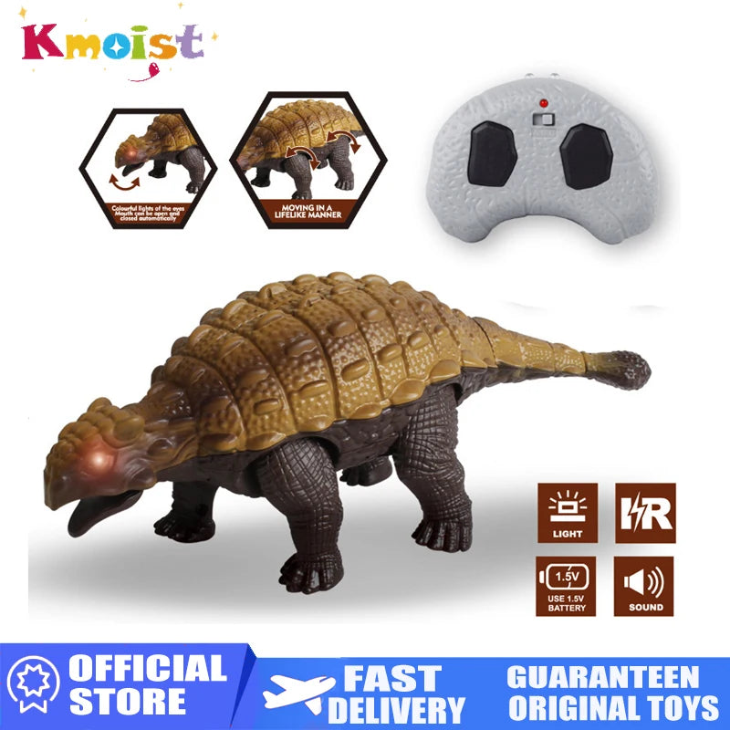 RC Ankylosaurus Dinosaur Toy – Remote Control Simulation Puzzle Model for Kids