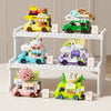 Cute Pet Rocking RV Car Building Block Kit for Kids, Travel RV Car Model Toy, Christmas Gift