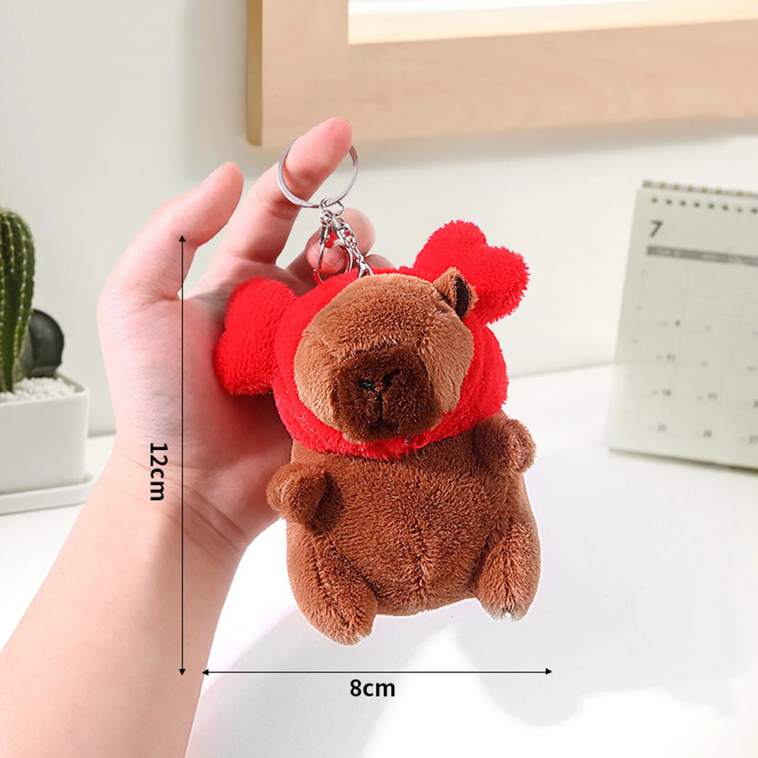 Cute Cartoon Capybara Plush Pendant, Bag Hanging Ornament and Keychain Doll